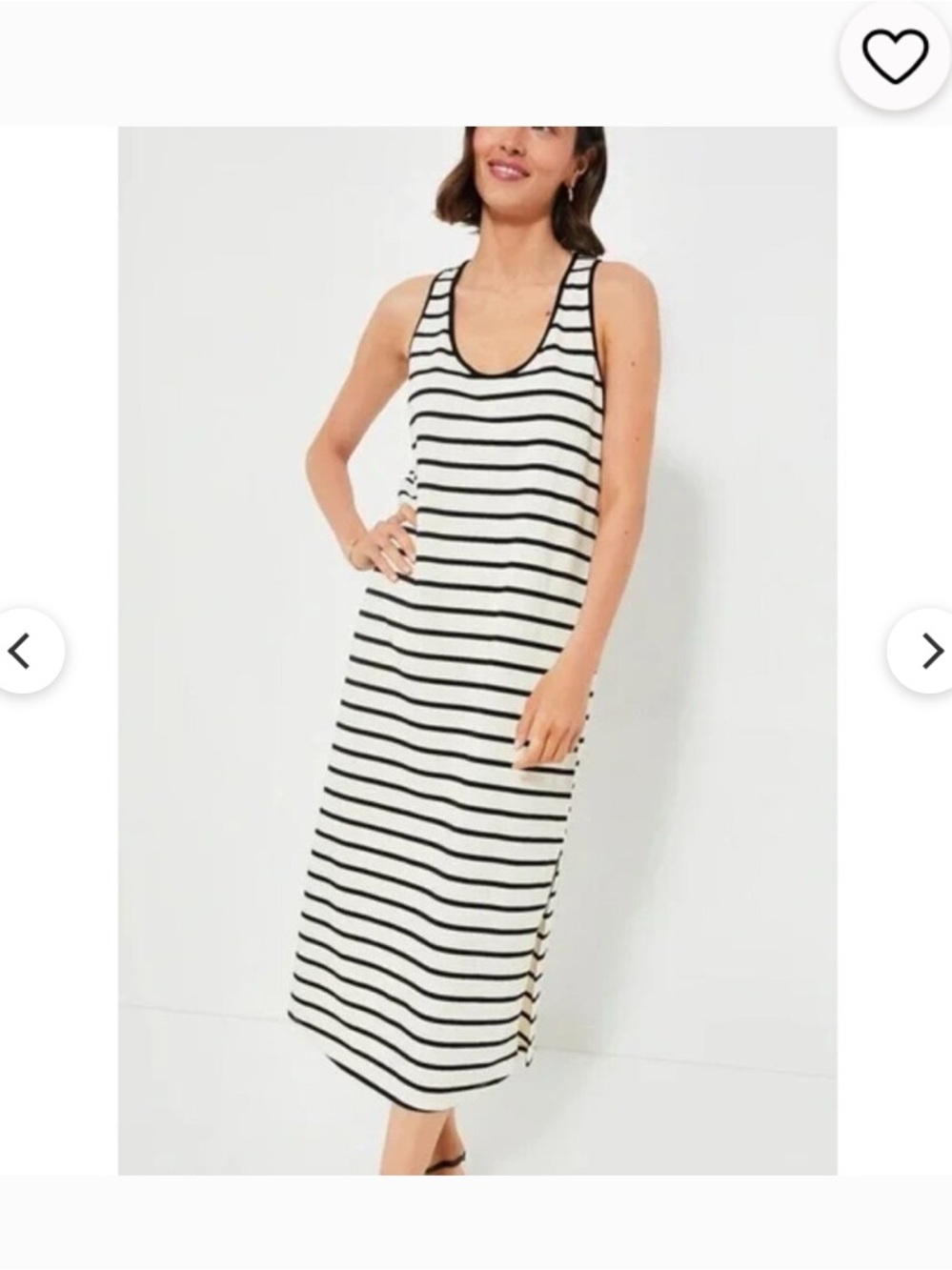 Tuckernuck Black & White Striped Scoop-Neck Maxi Dress